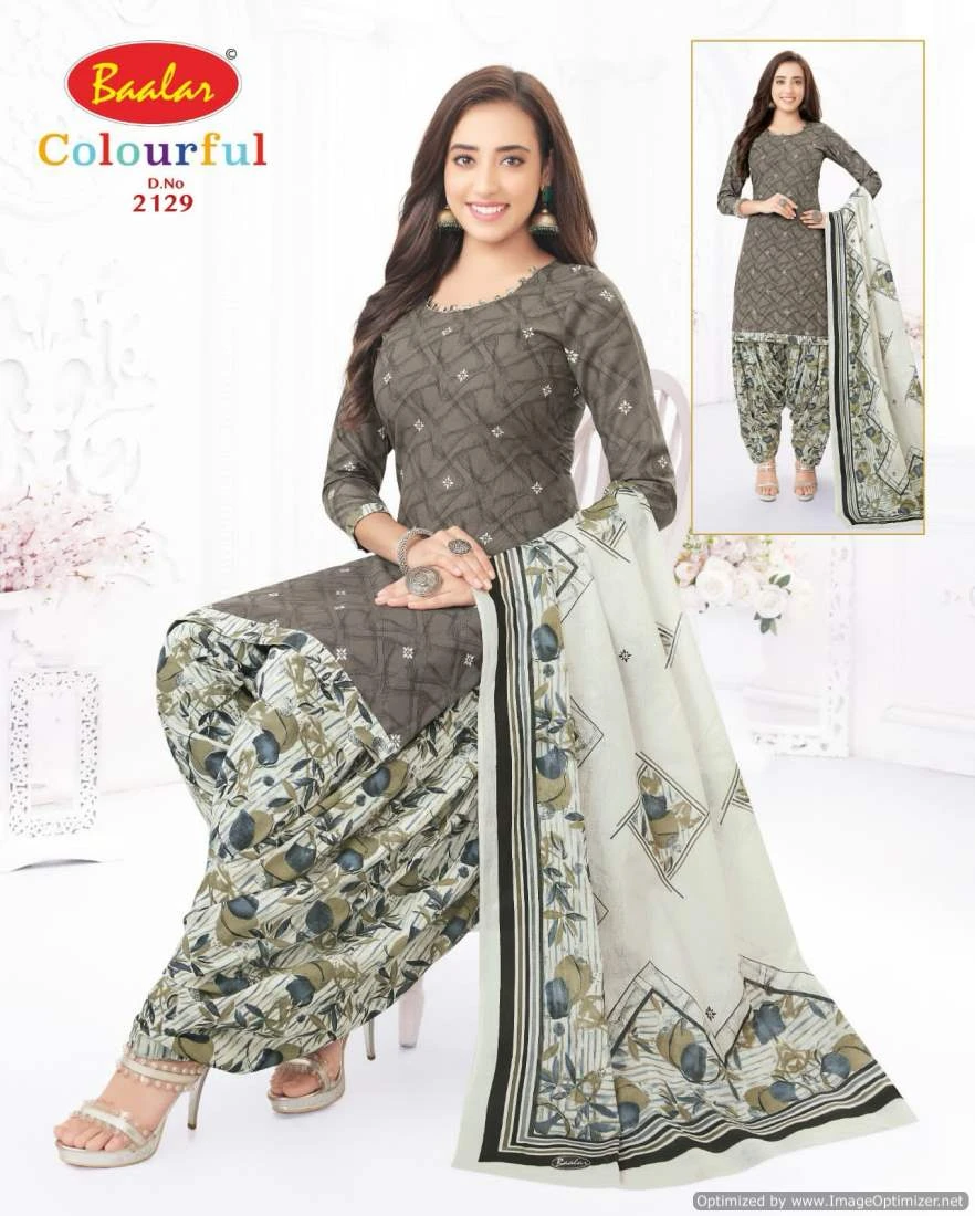 Baalar Colourful Vol-21 Cotton Wholesale Salwar Suit Catalog — Wholesale Salwar Suits, MPA wholesale from Surat — view 2